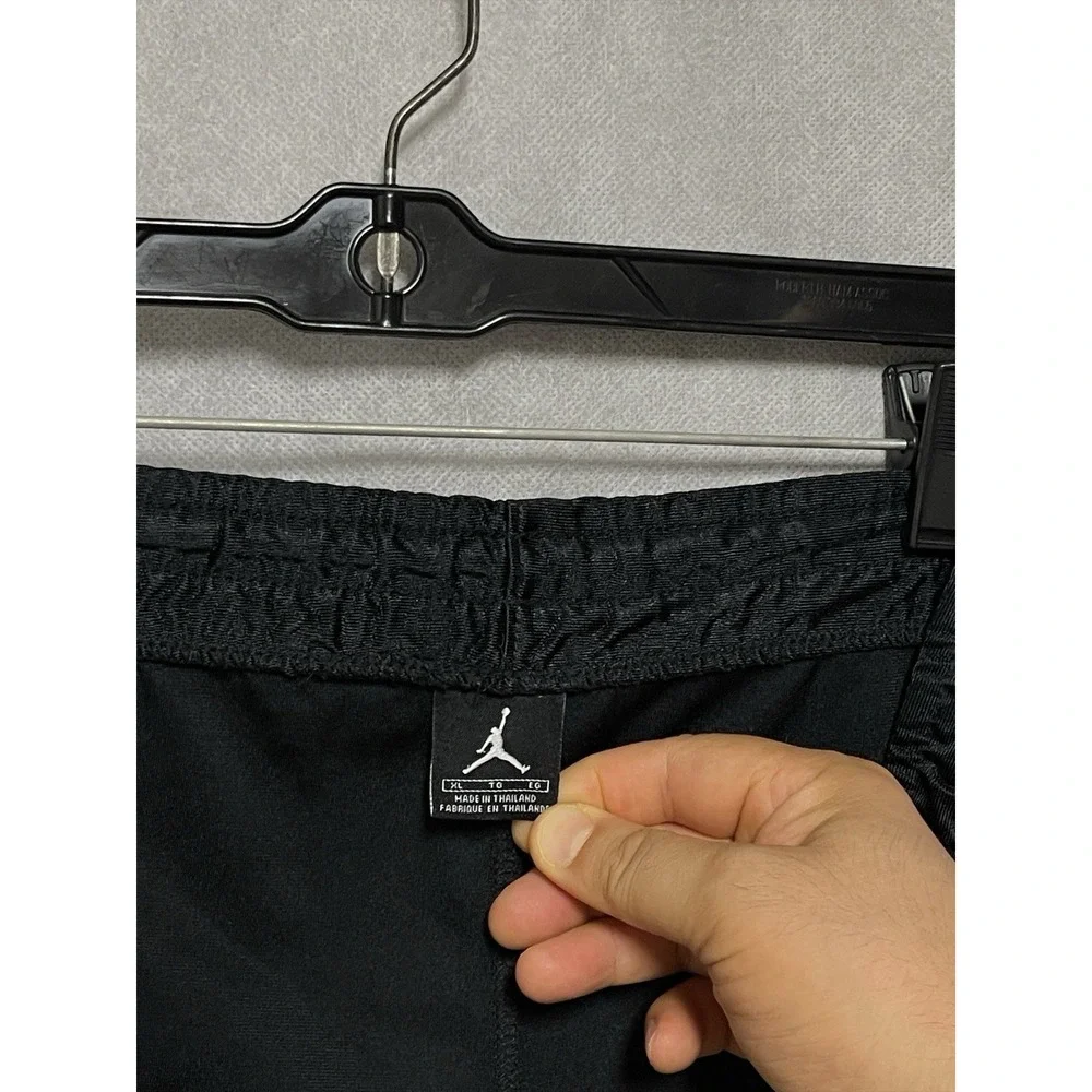 Jordan Shorts XL Black Satin Dazzle Shiny Basketball Warm Up Sports Jumpman Logo